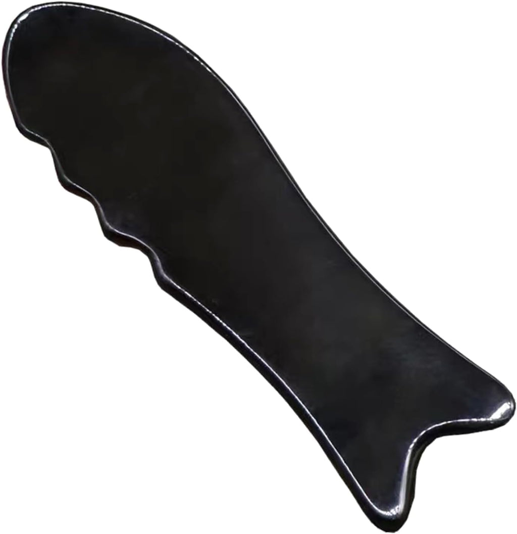 Guojiang Black Water Buffalos Horn Gua Sha Massage Tool for Scraping for and Body Skin Gua Sha Tools Rib Leg for Faci Gua Sha Massage Tool for Scraping, Big Fish
