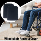 Footrest Cushion Pads - Wheelchair Foot Pedal Protectors, 2X Soft Neoprene Cover | Non-Slip Leg Rest Pads, Durable Footplate for Reducing Pressure and Preventing Damage or Discomfort