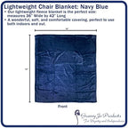Lightweight Wheelchair Blanket Navy Blue by Granny Jo Products