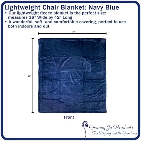 Lightweight Wheelchair Blanket Navy Blue by Granny Jo Products