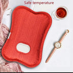 The Electric Heat Pack with Waist Belt，Portable Hot Water Bag，Soothing Heat relieves Back Pain,Cramps,Arthritis,Warms Hands and Tummy,Electric Hot Water Bottle。 (Color : Orange)