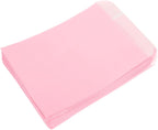 BESTonZON 100pcs Pink Kraft Paper Treat Bags for Pastry and Candy Storage, Greaseproof Snack Bags for ’ Party and Bakery Packaging, 13x18cm