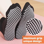 Grip Socks for Women & Men - Non Slip Pilates Yoga Socks with Grippers Hospital Slipper Socks for Barre Elderly