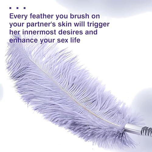 Sexy Feather Stick Tickling Erotic Torture Tool Sexy BDSM Tease Teather Stick Sex Whip Sex Toy in Bed for Couples，Sex Feather，BDSM Feather，Feather Tickle Teaser Sex