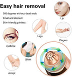 Eyebrow Hair Remover Replacement Heads: Compatible with Finishing Touch Flawless Women Eyebrow Hair Remover Trimmer Blades Painless, with Cleaning Brush, As Seen On TV 18K Gold-Plated Gold 6 Count
