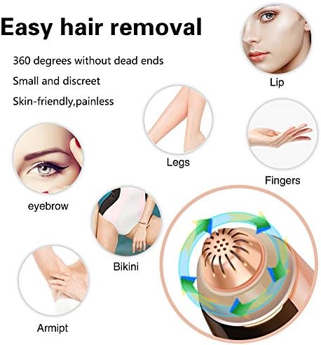 Eyebrow Hair Remover Replacement Heads: Compatible with Finishing Touch Flawless Women Eyebrow Hair Remover Trimmer Blades Painless, with Cleaning Brush, As Seen On TV 18K Gold-Plated Gold 6 Count
