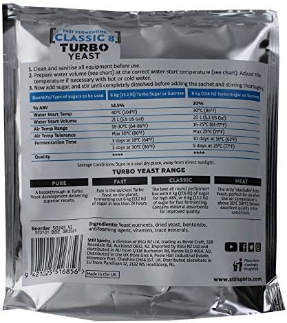 Still Spirits Classic Turbo Yeast 18% 175 gm