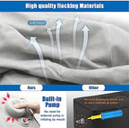 Inflatable Foot Rest for Air Travel,Airplane Travel Foot Rest Adjustable Height,Car/Airplane,Footrest Pillow with Pump for Office,Airplane,Train,Cars,Home