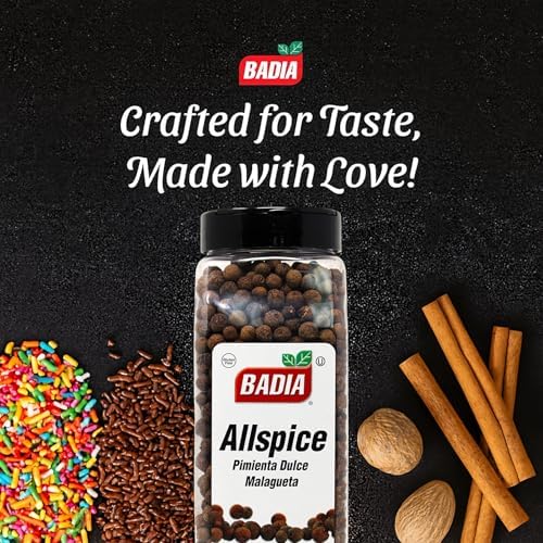 Badia Allspice Whole, 12 oz – Warm & Fragrant Spice with Notes of Cinnamon, Nutmeg & Clove – Perfect for Baking, Cooking & Pickling