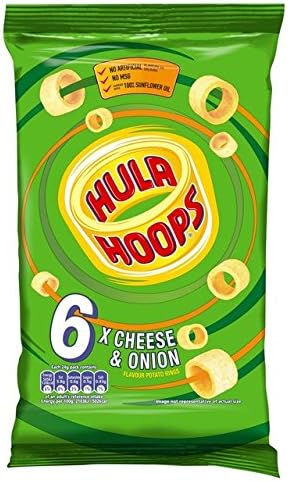 KP Hula Hoops - Cheese & Onion (6x24g) - Pack of 2