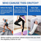 Hands Free Knee Crutch, Knee Crutch Mobility Support for Injury, Disability, Elderly. Replaces Crutches for Adults. Universal for Both Left and Right feet.
