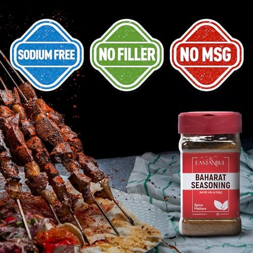 Eastanbul Baharat Spice Blend, 4.94oz, Baharat Spice, Seasoning For Turkish & Middle Eastern Dishes, Turkish Seasoning Mix, Vegan, Gluten Free, Sodium Free, No Filler, No MSG