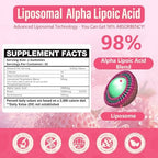 2 Pack Liposomal Alpha Lipoic Acid Gummies 2000mg Gummies,High Potency ALA Complex Biotin & Benfotiamine for Antioxidant, Brain Health and Nerve* Support,Liposomal Enhance 98% Absorption