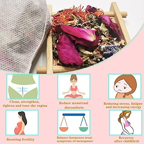 Yoni Steam Herb for Women pH Balance, Natural Feminine Vaginal Herbs Cleansing Rejuvenate, Herbal Blend, 7 Filter Bags Vaginal Herbs