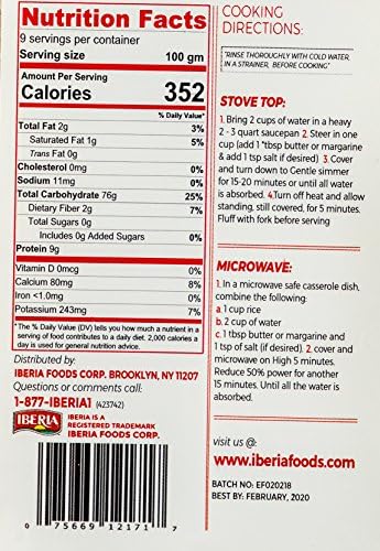 Iberia Basmati Rice Jar, 2 Pounds, Extra Long Grain, Naturally Aged Indian White Basmati Rice, Natural Basmati Rice in Food Grade Jar.