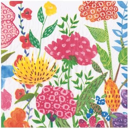 Caspari Cottage Floral Luncheon Napkins - 20 Per Package