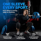 Modvel 7mm Neoprene Knee Sleeves for Men & Women Weightlifting & Powerlifting – Compression Knee Sleeve Support for Squats, Gym, Training – USPA, IPL Approved – Medium Black (Pair)