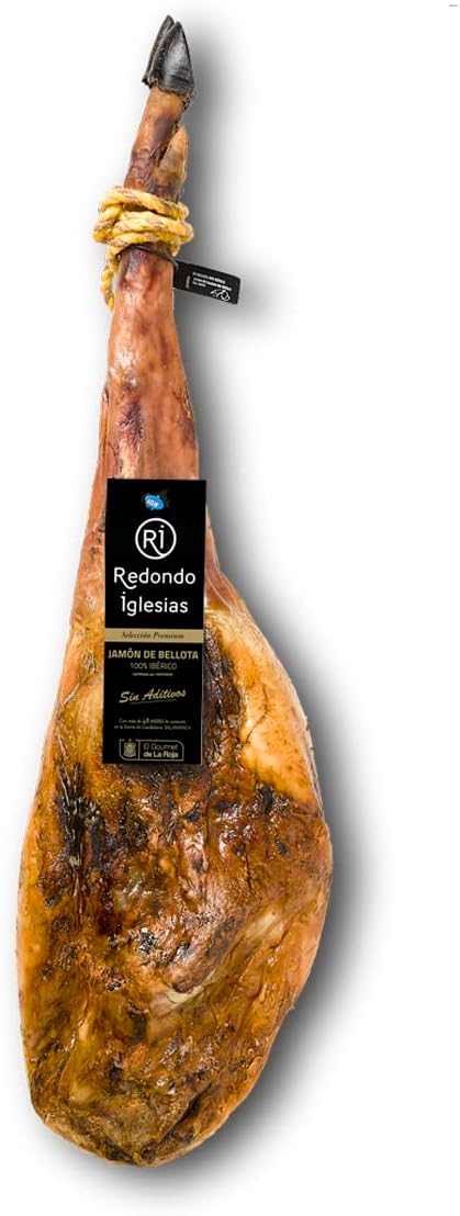PATA NEGRA 100% IBERICO ACORN-FED HAM (Bone In) with NO Nitrates or Nitrites all Natural, GMO Free and Gluten Free