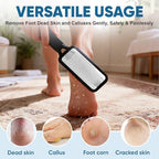 TEAWOO Foot File Callus Remover, Large Stainless Steel Foot Rasp, Heavy Duty Foot Scraper for Dead Skin and Hard Heels, Waterproof Pedicure Tools for at Home Foot Care
