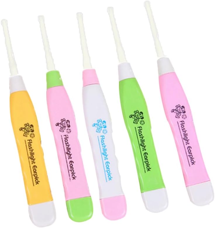 LED Ear Spoon Flash Ear Wax Pick Remover Tool Ear Cleaner Spoon 2 PCS.