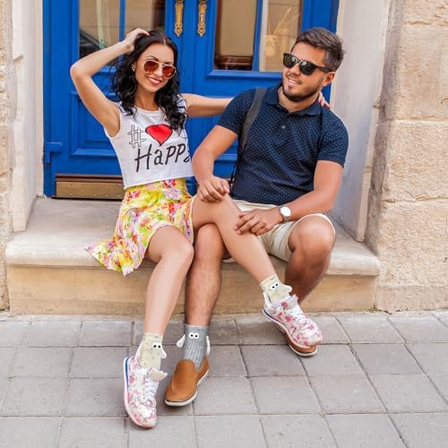 ABTOLS 2 Pairs Colorful Funny Couple Socks Magnetic Hand Holding Socks for Women Men