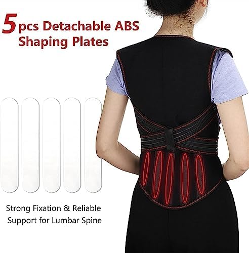 Magnetic Back Support Self-Heating Therapy Vest Full Back Support 108 Pieces Magnets Waist Back Brace Corrector Posture Belt Decompression Lumbar Spine Shoulder,XL