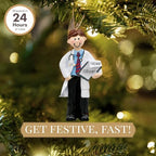 Personalized Doctor Ornament 2026 | 24h Customized, Laser Engraved Healthcare Christmas Ornaments for Tree | Custom Man Keepsake Gift for Medical Professionals