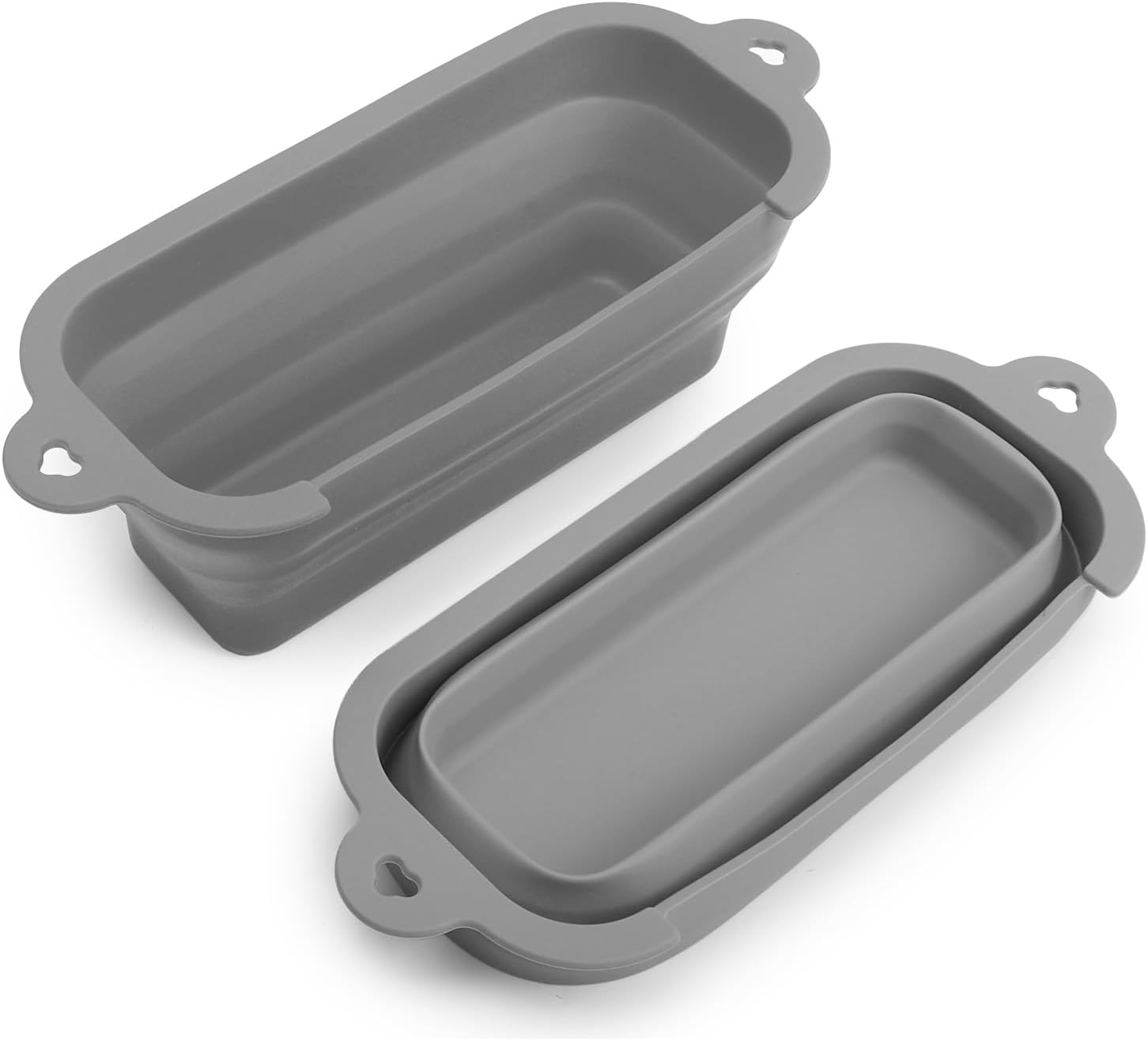 Drip Pan Liners for Blackstone, Classic Silicone Grease Cup Liner, Reusable Grease Tray for Blackstone Griddles 36" 28" 22" 17", 2 Pack Grey