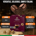 Gran Caffè Garibaldi Espresso Pods, Italian Roasted Coffee, Compatible Nespresso Original Line Machines, Nitrogen Flushed, Intense Aroma, Full-Bodied Crema - Dolce Aroma 200 Aluminum Cups