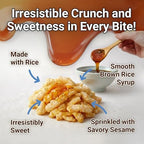 Nongshim Korean Ugua Rice Crunch Snack, Sweet Rice Crisps, Brown Rice Syrup, Glazed and Crunchy, Korean’s Favorite Rice Snack, Big Size Bag, Tasty Family Snack, 10.23 oz (1 Pack)