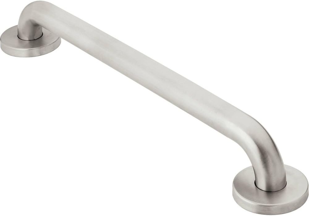 Moen R8742P Bathroom Safety 42-Inch Stainless Steel Bathroom Grab Bar with Textured Grip, Peened
