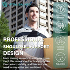 Vital Salveo Shoulder Brace Compression Sleeve Wrap with Support and Stability Breathable for Shoulder Pain Dislocated Rotator Cuff Tendinitis (1PC)