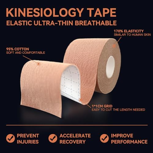 Kinesiology Tape 12 Rolls Sports Tape Athletic Kinesiology in Rainbow Mixed Colors, Muscle Tape for Support and Recovery