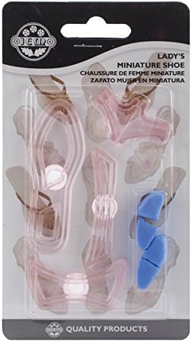JEM Lady's Miniature Shoe Fondant Cutters, for Cake Decorating, Set of 9