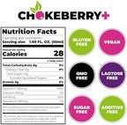 Chokeberry + Raw Aronia Juice - Rich in Antioxidant & 100% Organic Aronia Berry Juice Concentrate - Vegan, Gluten-Free, & No Sugar Added - First-Press Mother Juice - 12 x 50ml Shots