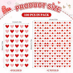 Whaline 100Pcs Valentine's Day Guest Napkins Red Pink Heart Paper Napkin Disposable Dinner Hand Towel Napkin for Home Kitchen Bathroom Powder Room Wedding Birthday