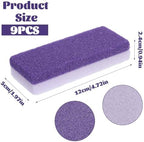 Ptwola 9 Pcs Foot Pumice Stone Scrubber Pedicure Ped File Scrubber Professional Exfoliating Rock Pumice Stone for Smooth Feet and Heels Callus Removal and Dead Skins(12)