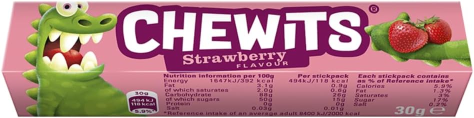 Chewits Strawberry, 40 Count
