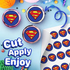 30 x Edible Cupcake Toppers – Hero Logo-Inspired Collection of Edible Cake Decorations | Uncut Edible on Wafer Sheet