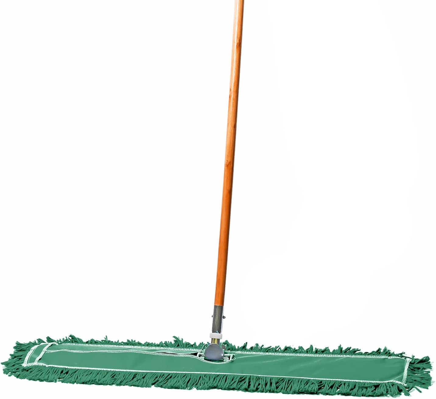 36 Inch Green Commercial Dust Mop & Floor Sweeper – Wood Handle Floor Mop for Tile, Hardwood & Concrete