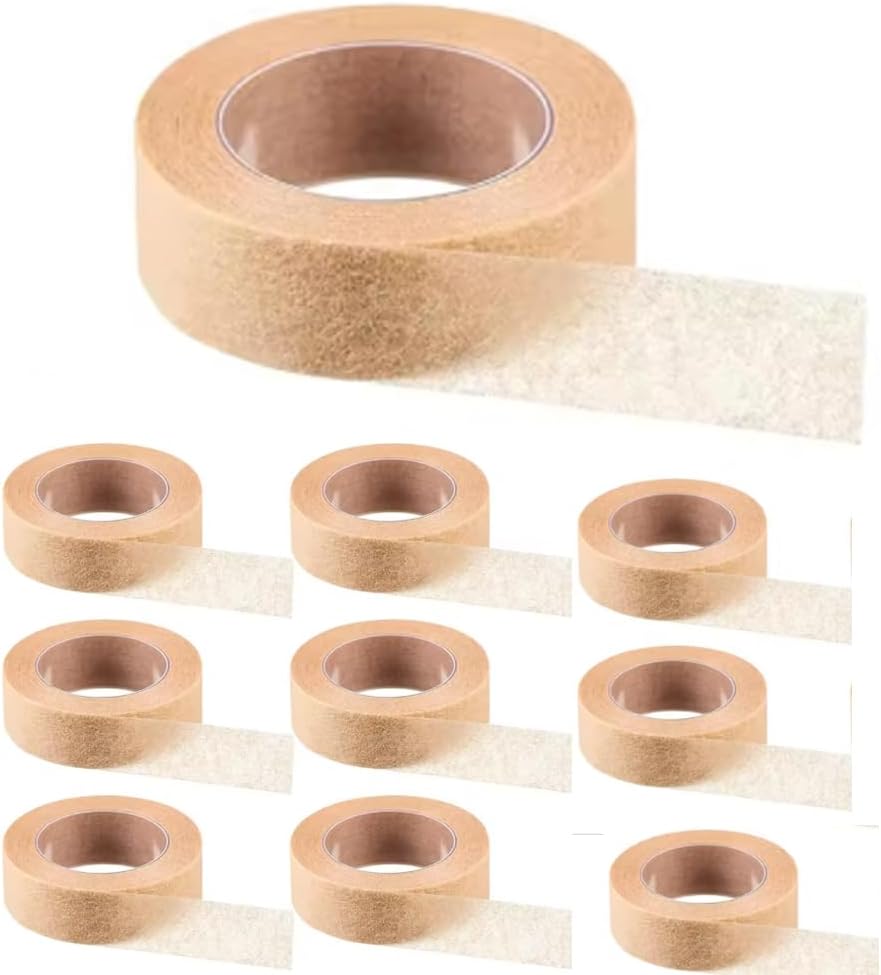 Flexible Skin Paper Tape Non Woven Breathable, Nose Tape Self Adhesive for Wound Injuries Swelling Sports Household Supplies,10 Rolls - Size:0.5in X 10 Yards
