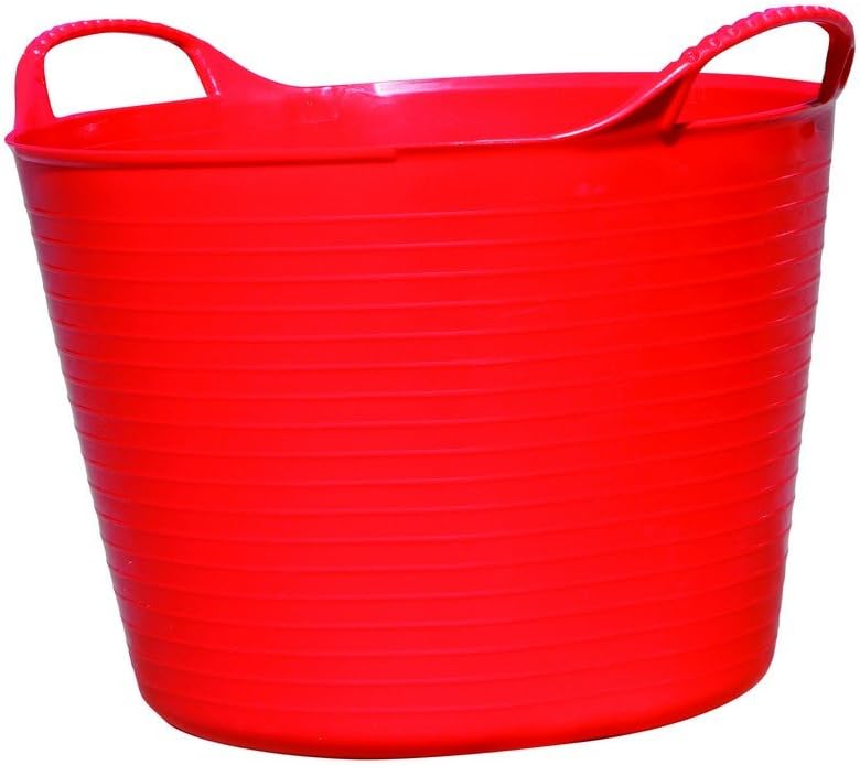 Red Gorilla Small Flexible Plastic Tub, Toy Storage, Laundry, Gardening & More, 14 Liter/3.7 Gallons, Red