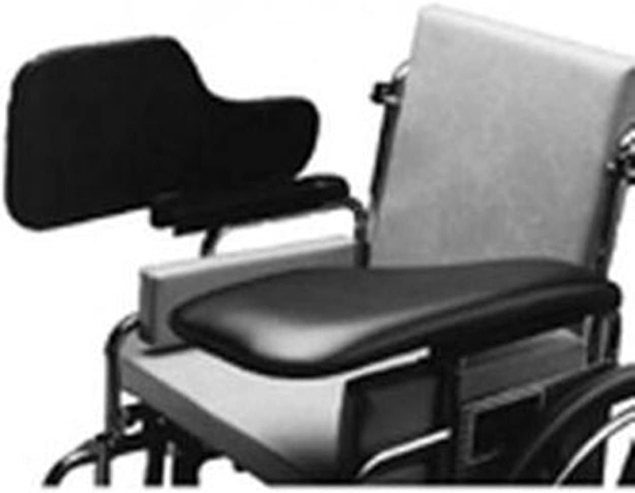 The Aftermarket Group - TAGAC010022 Wheelchair Half Lap Tray, Black Padded Vinyl, Flip-Up Hardware, Right, TAG010022