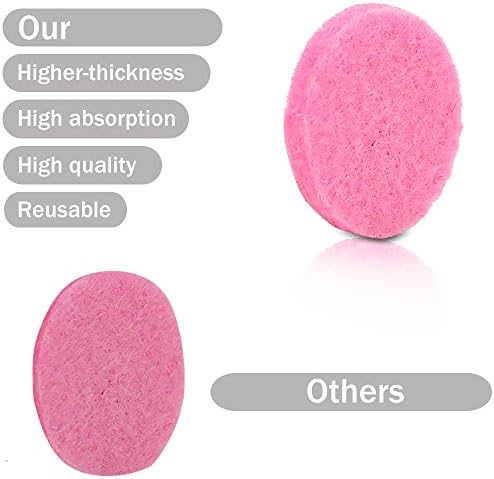42pcs Replacement Refill Pads(22mm) for Aromatherapy Essential Oil Diffuser Necklace Diffuser Bracelet Car Diffuser Vent Clip with 14 Colors