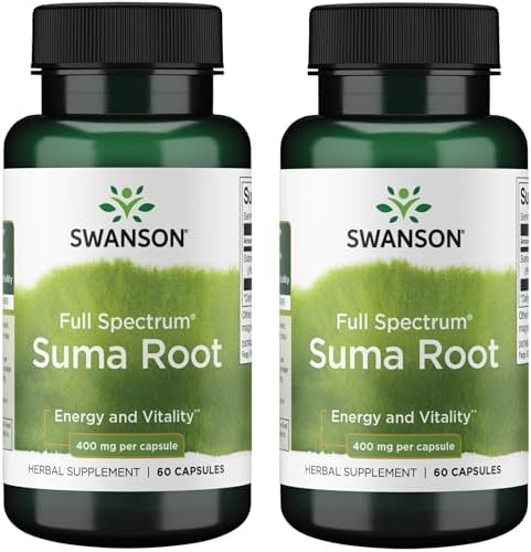 Swanson Full Spectrum Suma Root 400 mg 60 Caps (2 Pack)