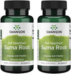 Swanson Full Spectrum Suma Root 400 mg 60 Caps (2 Pack)