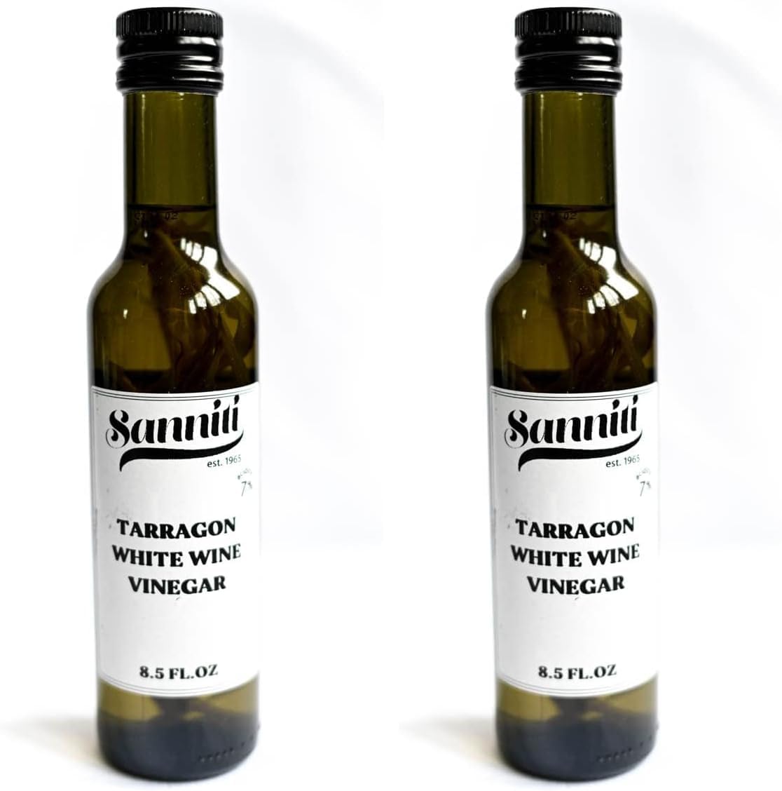 Sanniti French Tarragon White Wine Vinegar, 8.5 fl oz (Pack of 2)