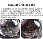 Handcrafted Crystal Ball with Stand,Natural Clear Quartz Stone Ball for Feng Shui Divination,Photography Prop Elegant Home Party Decor,1.57"(4cm)