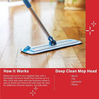 E-Cloth Deep Clean Mop Head, Microfiber Mop Head Replacement for Floor Cleaning, Great for Hardwood, Laminate, Tile and Stone Flooring, Washable and Reusable, 100 Wash Guarantee, 1 Pack