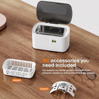 KECOOLKE Ultrasonic Jewelry Cleaning Machine, 600ml Sonic Cleaner with Digital Timer for Eyeglasses, Rings, Silver，Cleaner Solution for Gifts